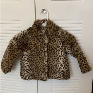 Faux Fur Leopard Coat